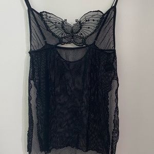 Mesh cut out Butterfly Cami lingerie